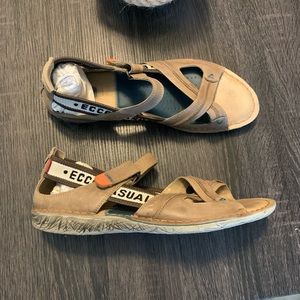 ECCO Tan Sport Casual Walk Sandals 41 - 10 - 10.5
